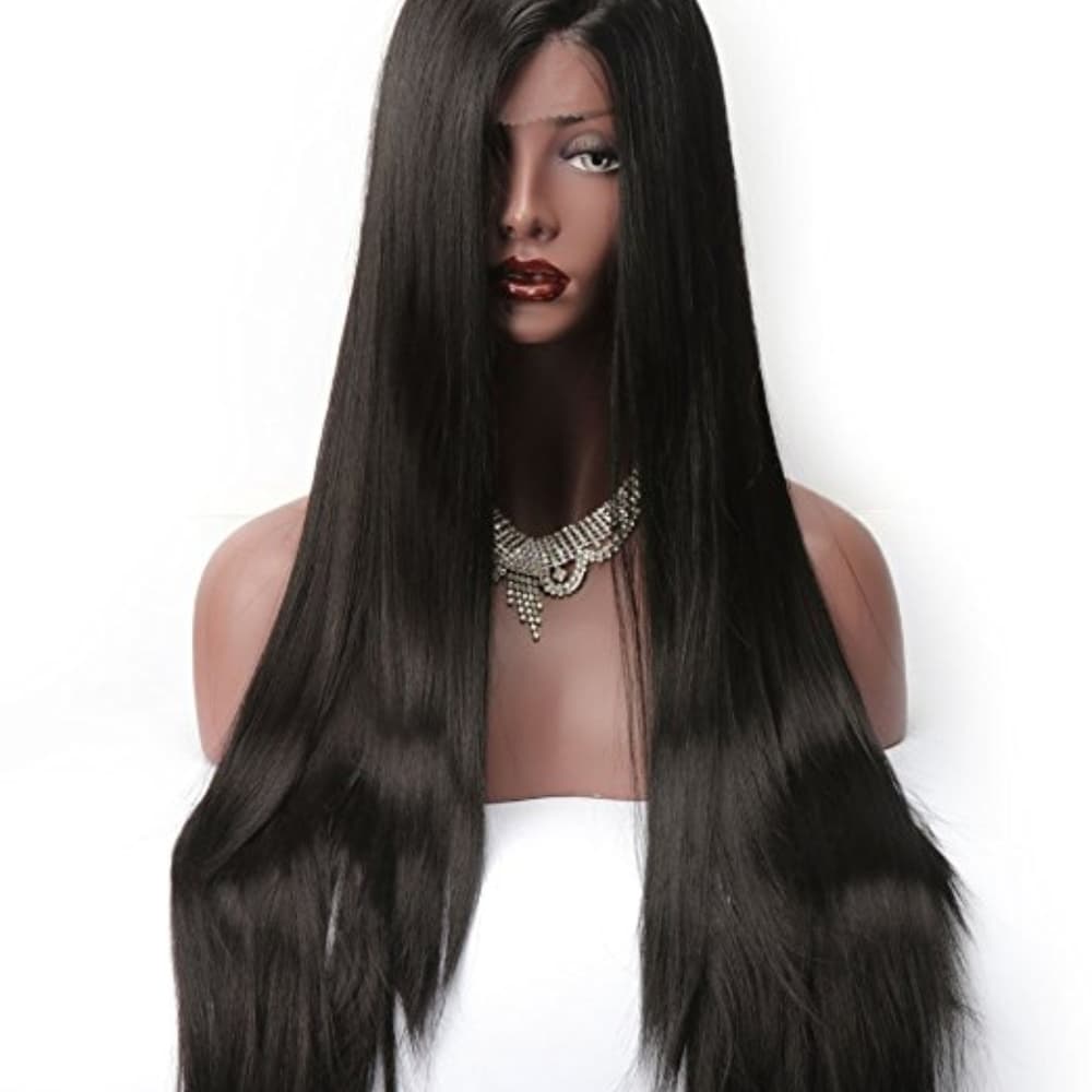 Jet Black Long Straight Wig 26-30 inches!! - Thumbnail 4