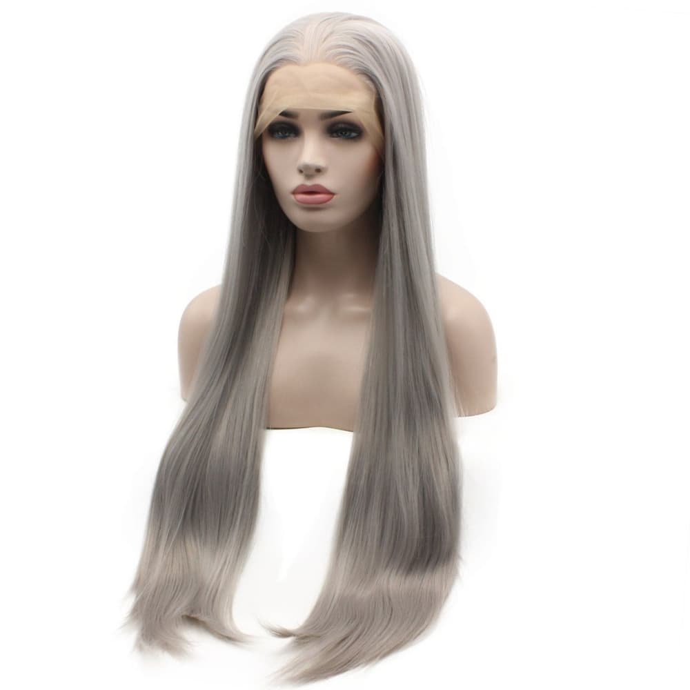 Gray Lace Front Wig - Thumbnail 5
