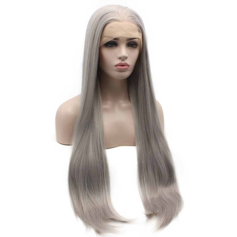 Gray Lace Front Wig - Thumbnail 7