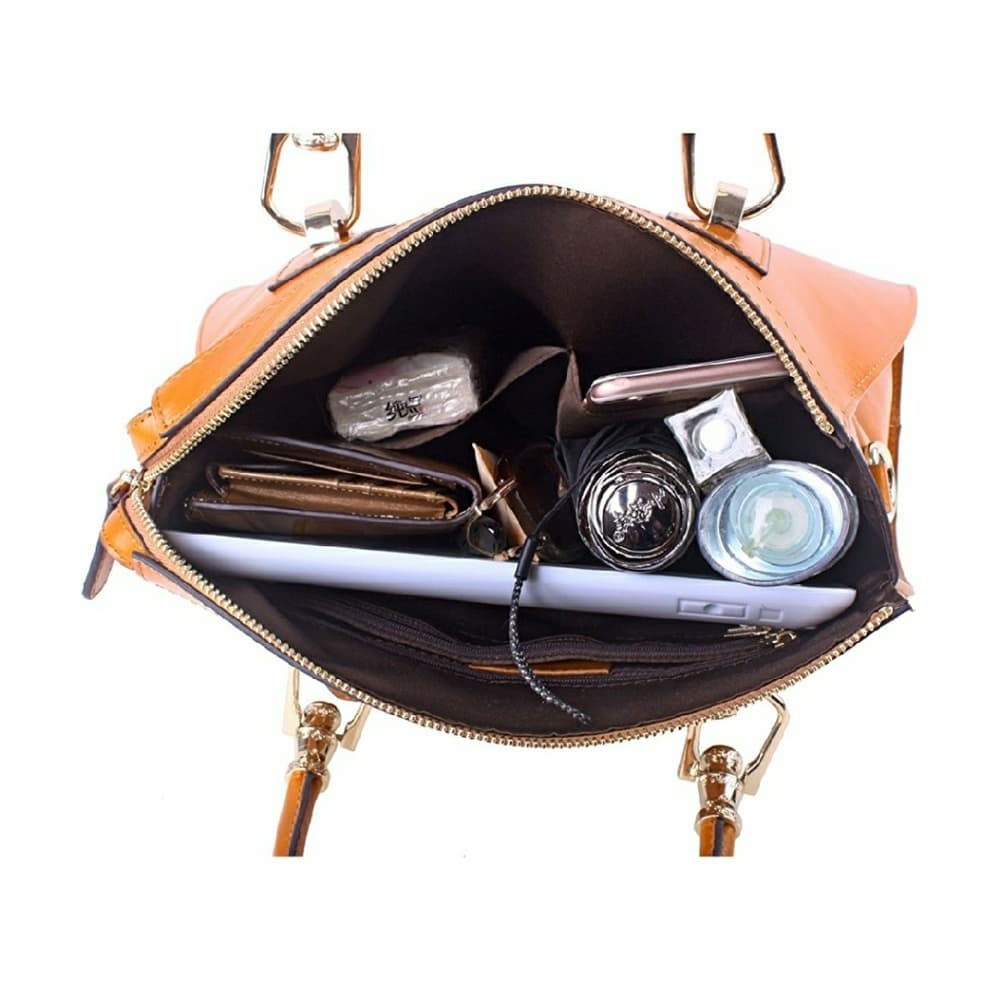 Womens/Lady's Handbag Vintage Luxury Wax Genuine L - Thumbnail 5