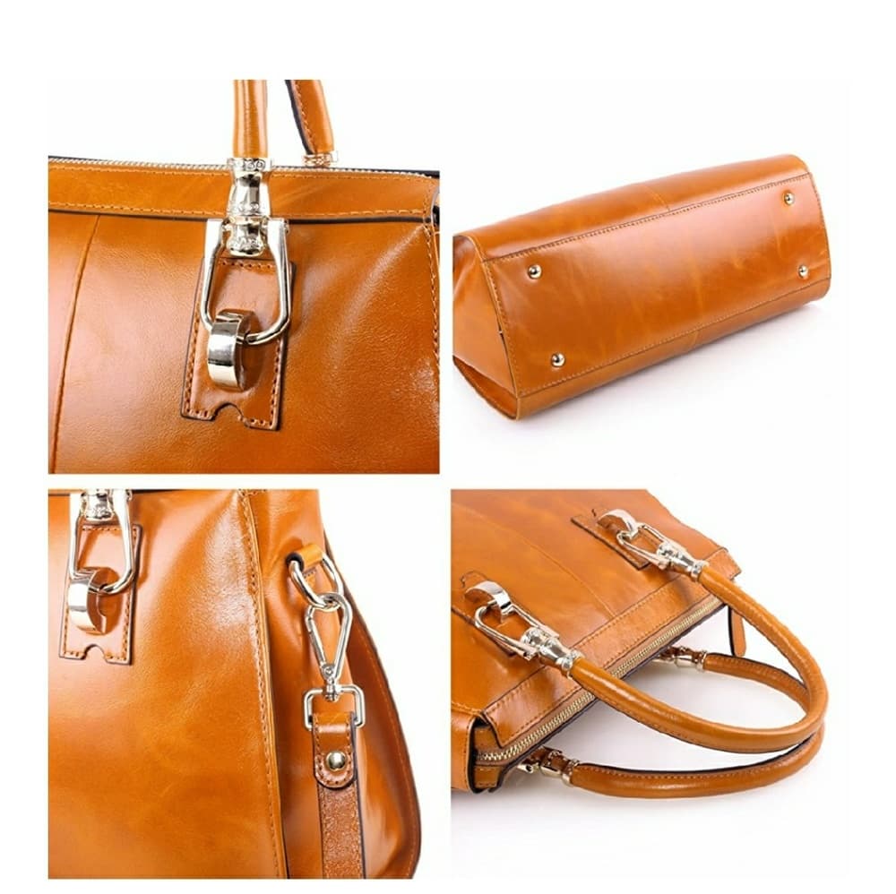 Womens/Lady's Handbag Vintage Luxury Wax Genuine L - Thumbnail 3