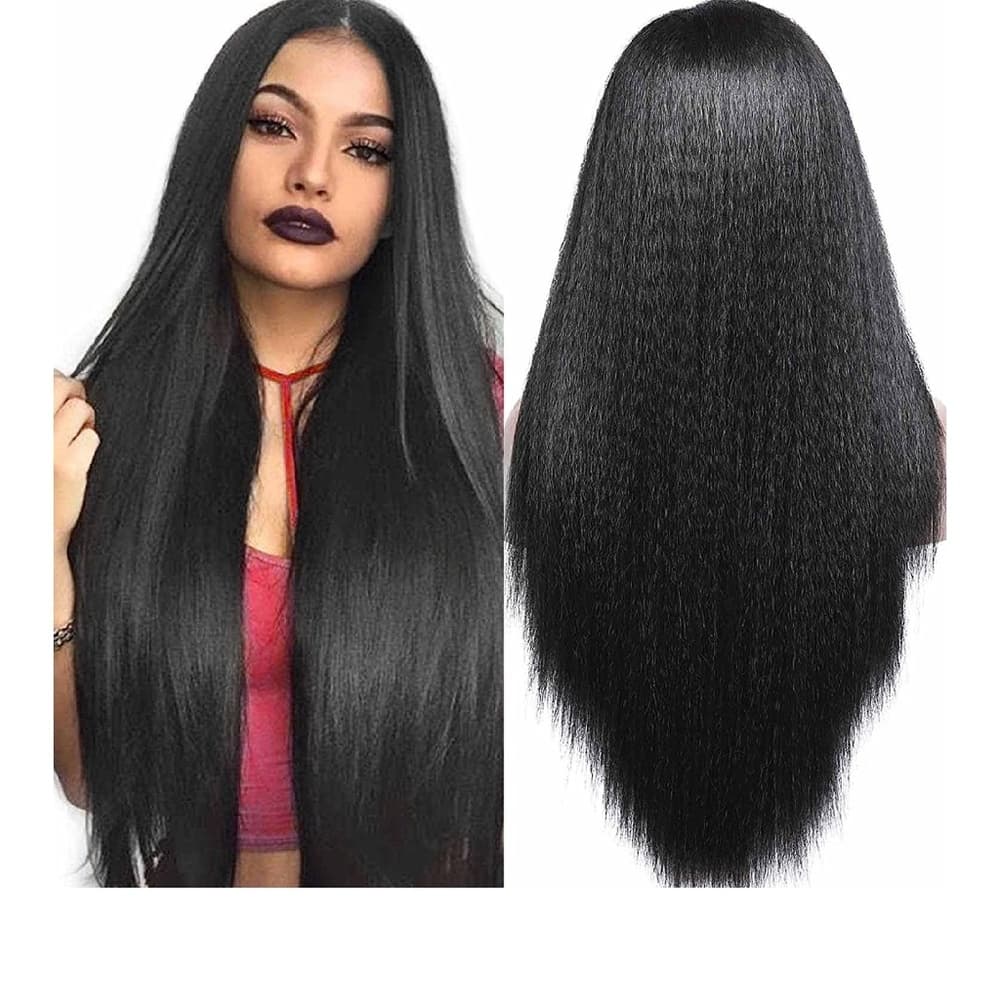 Kinky Yaki Straight Lace Front Wig - Thumbnail 6