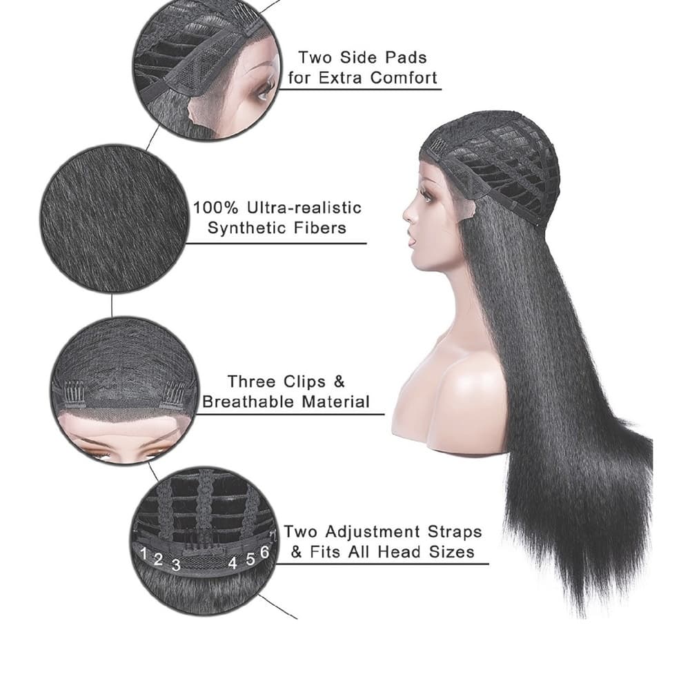 Kinky Yaki Straight Lace Front Wig - Thumbnail 4
