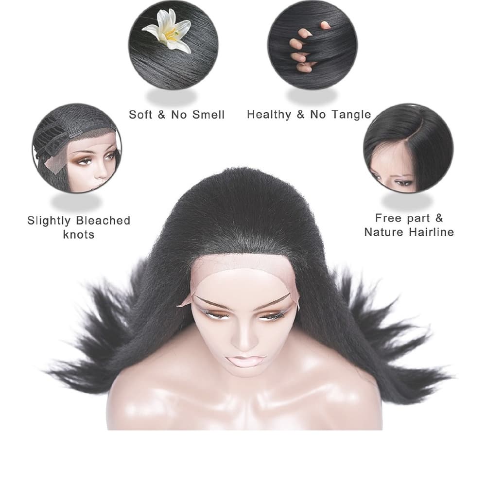 Kinky Yaki Straight Lace Front Wig - Thumbnail 3