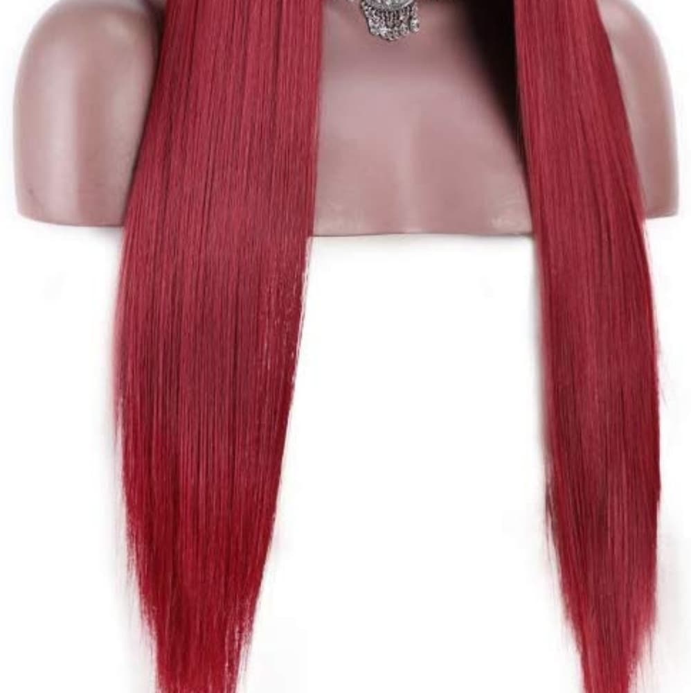 Wine Red Beauty Wavy Lace Front Wig - Thumbnail 5