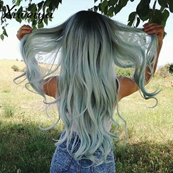 Ombre Green Lace Front Wig 22-26 onches!! - Thumbnail 6