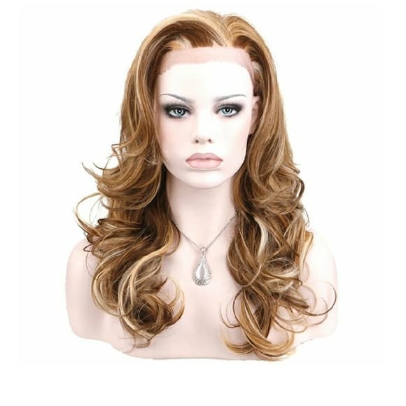 Light Blonde Brown Orange Beauty Wig - Thumbnail 7