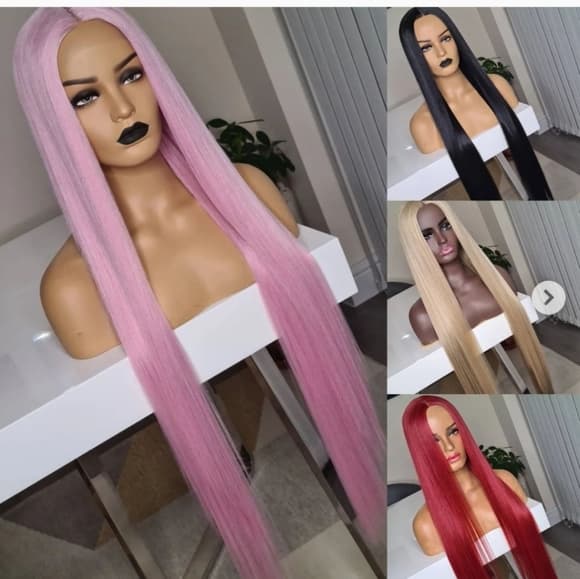 Pick Your Color-Lace Front Wig-Pink Red Black Blonde! - Thumbnail 2