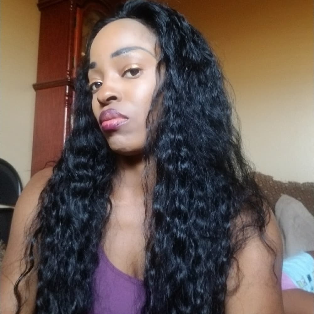 Virgin Wavy Human Hair Lacefront Wig 22-24 inches - Thumbnail 4