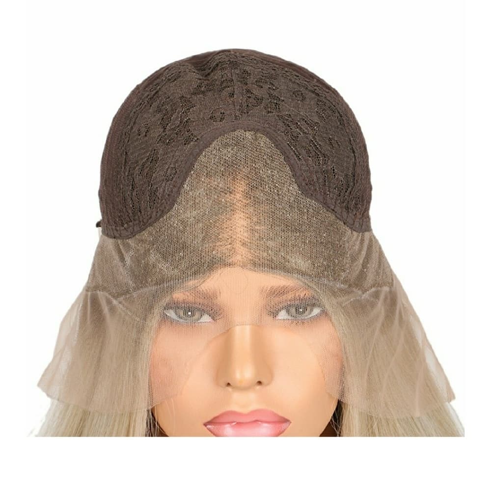 Blond White Ash Blonde Lacefront Wig - Thumbnail 5