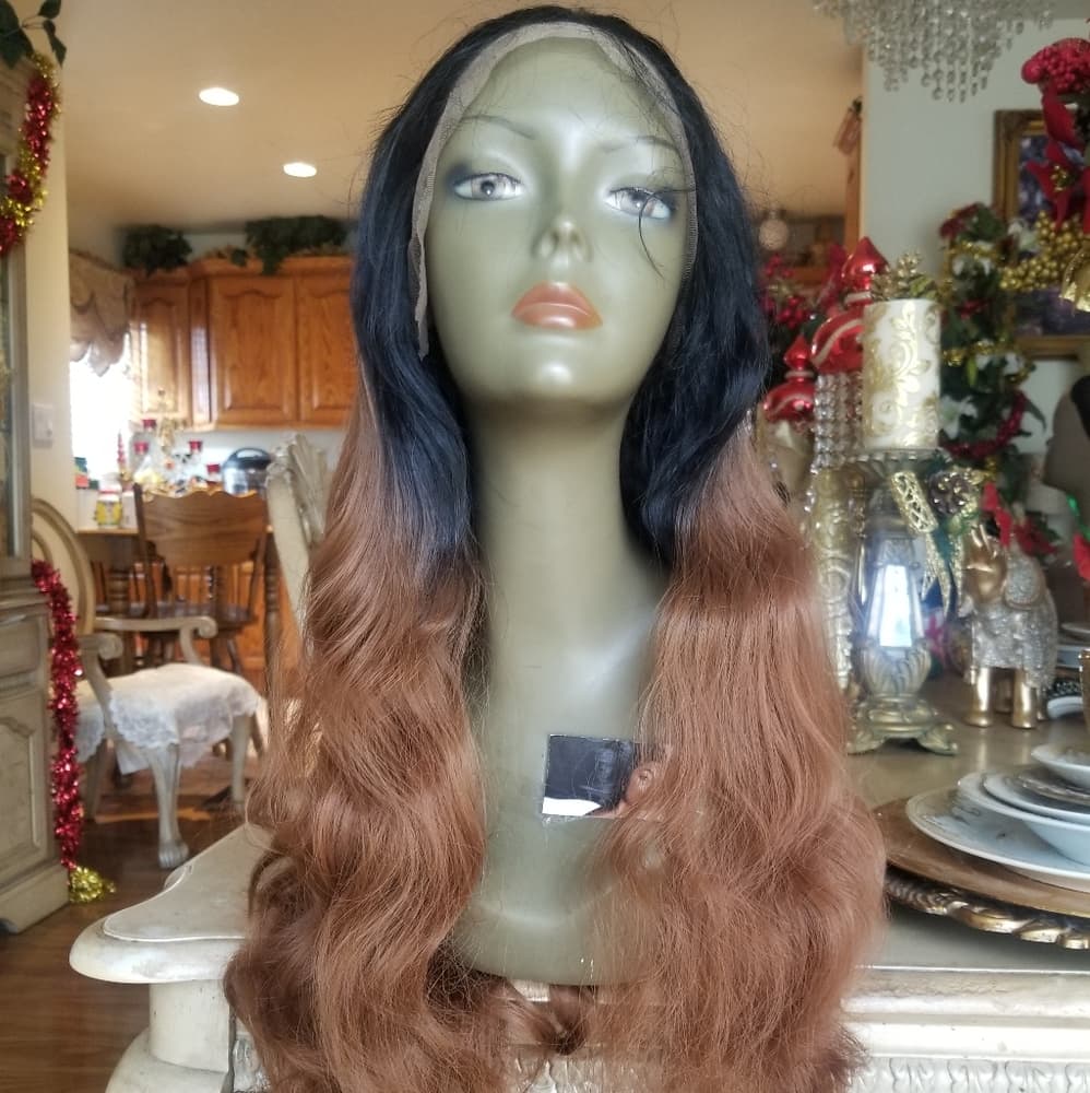 Black Auburn Beauty Lace Front Wig - Thumbnail 14