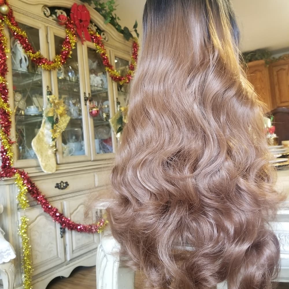 Black Auburn Beauty Lace Front Wig - Thumbnail 6