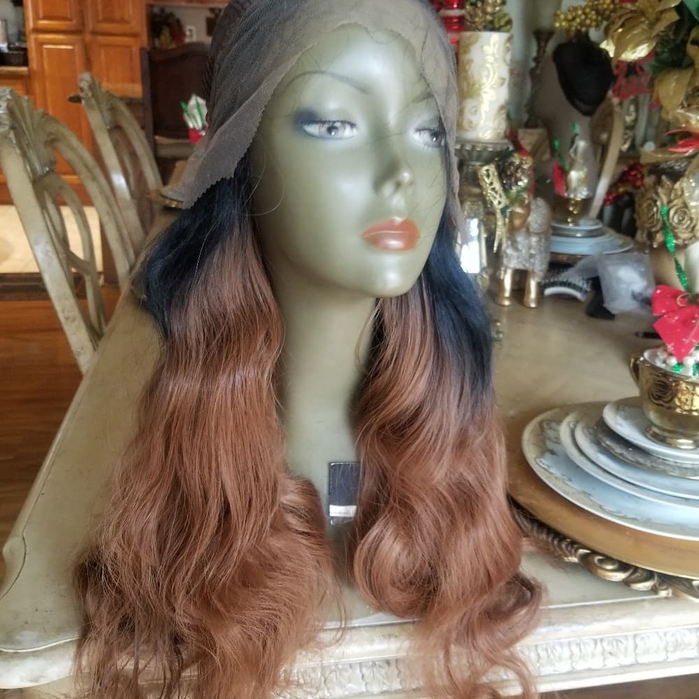 Black Auburn Beauty Lace Front Wig - Thumbnail 3
