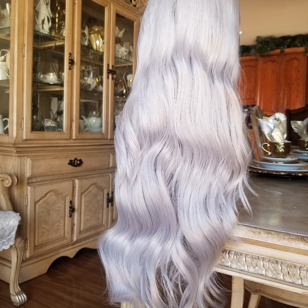 White Gray Beauty Lace Front Wig - Thumbnail 8