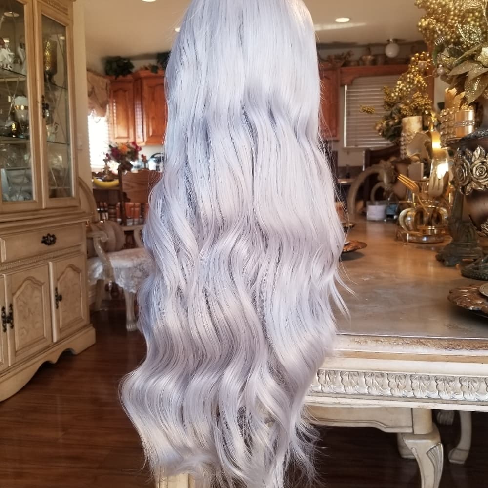 White Gray Beauty Lace Front Wig - Thumbnail 15