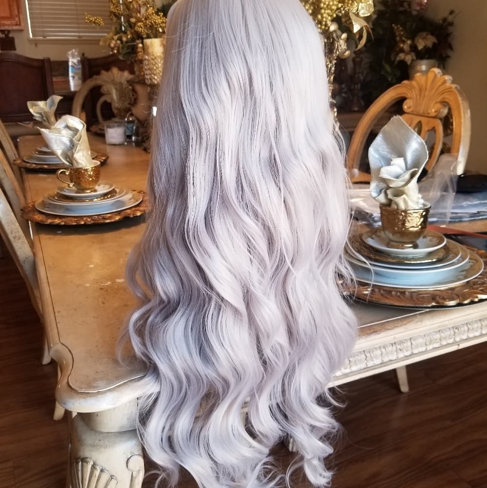 White Gray Beauty Lace Front Wig - Thumbnail 13