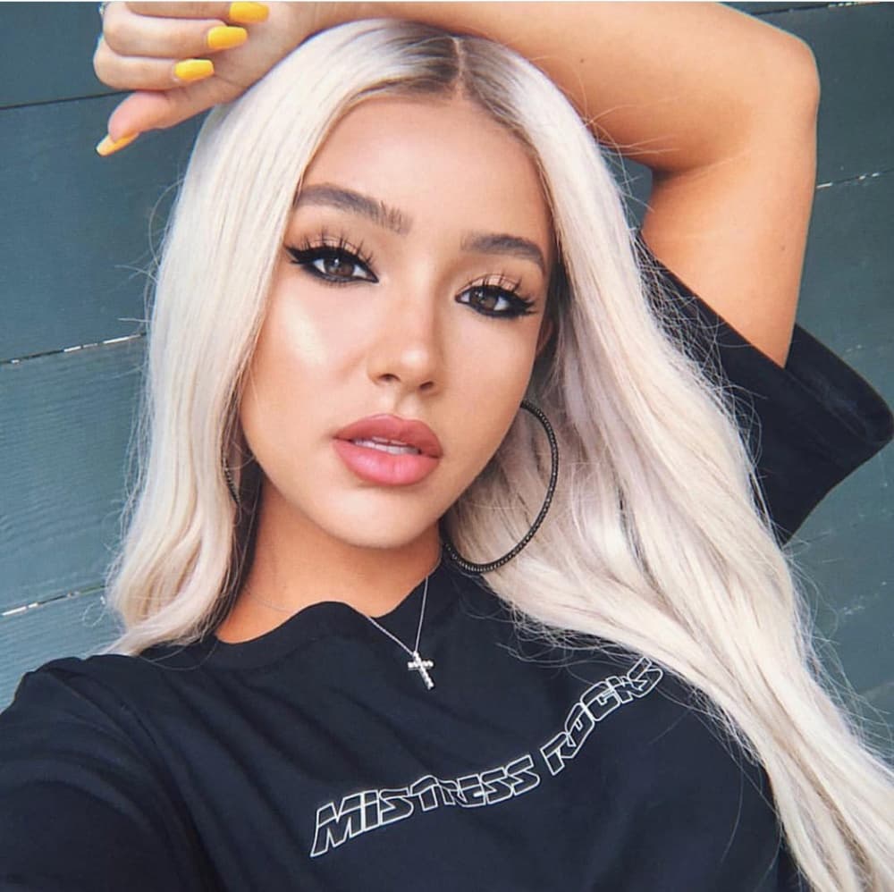 Ombre Platinum Blonde Lace Front Wig - Thumbnail 5