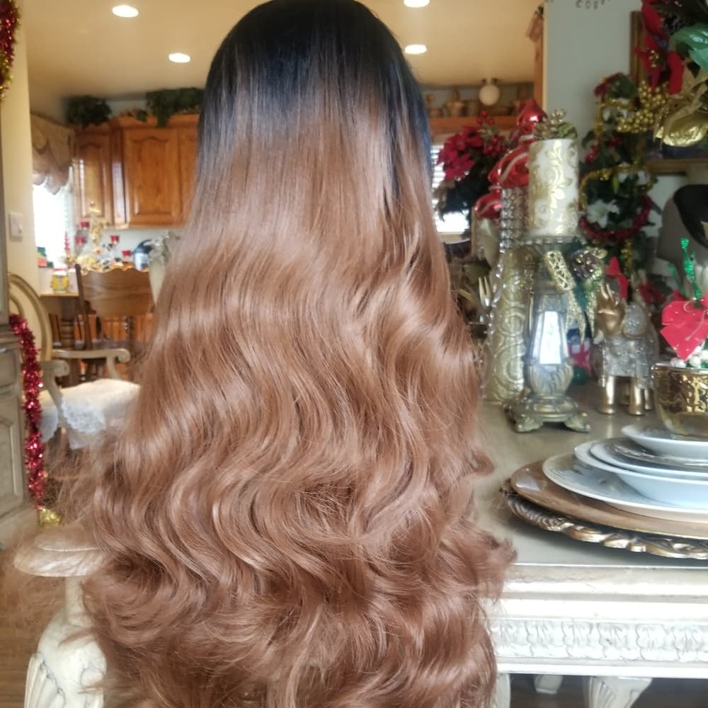 Black Auburn Beauty Lace Front Wig - Thumbnail 15