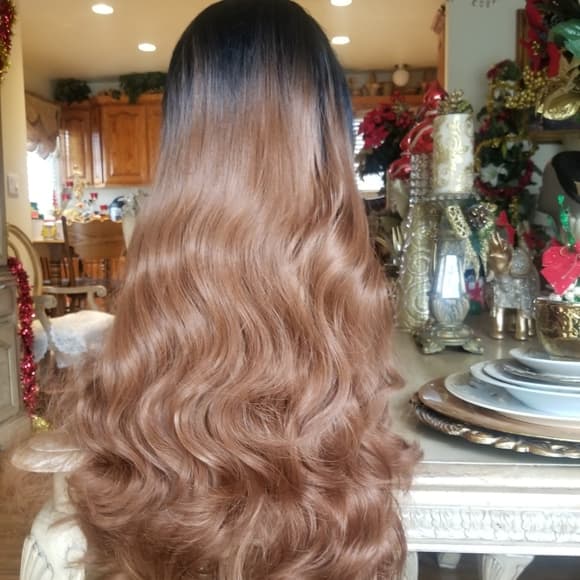 Black Auburn Beauty Lace Front Wig - Thumbnail 16