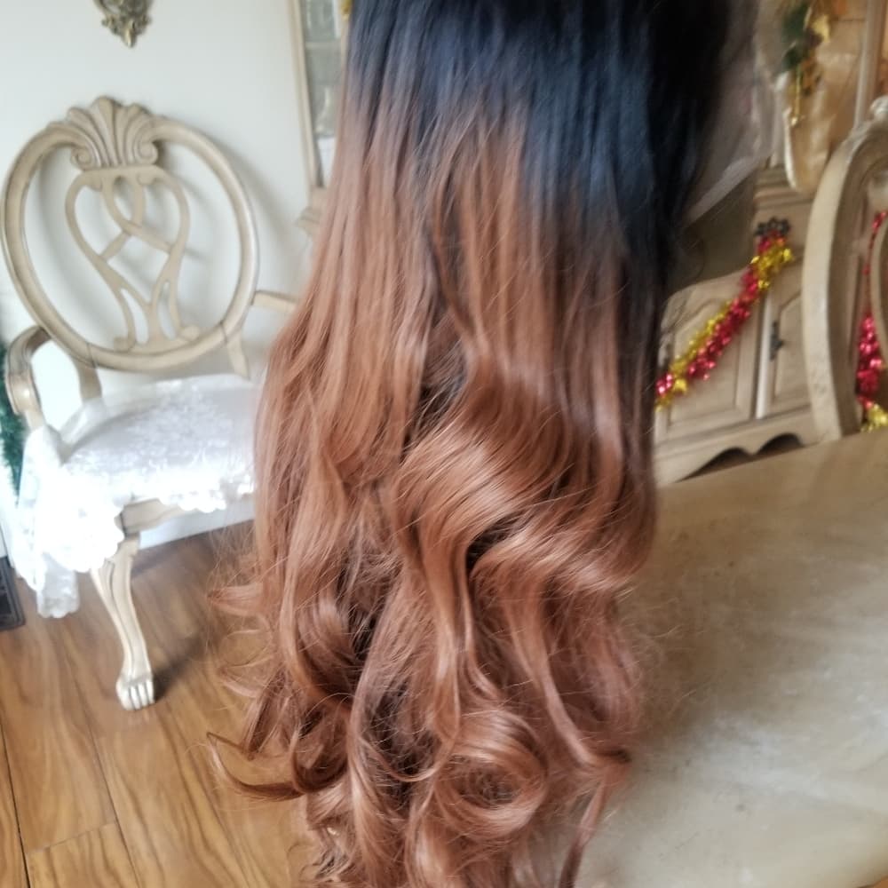 Black Auburn Beauty Lace Front Wig - Thumbnail 7