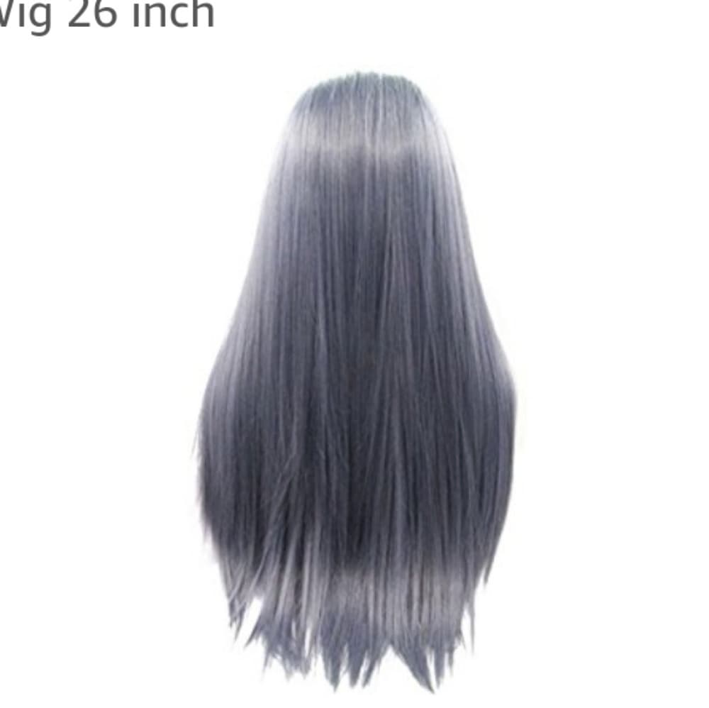 Dark Gray Blue Lace Front Wig - Thumbnail 2