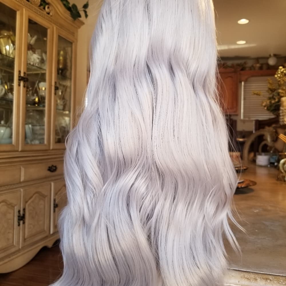 White Gray Beauty Lace Front Wig - Thumbnail 9