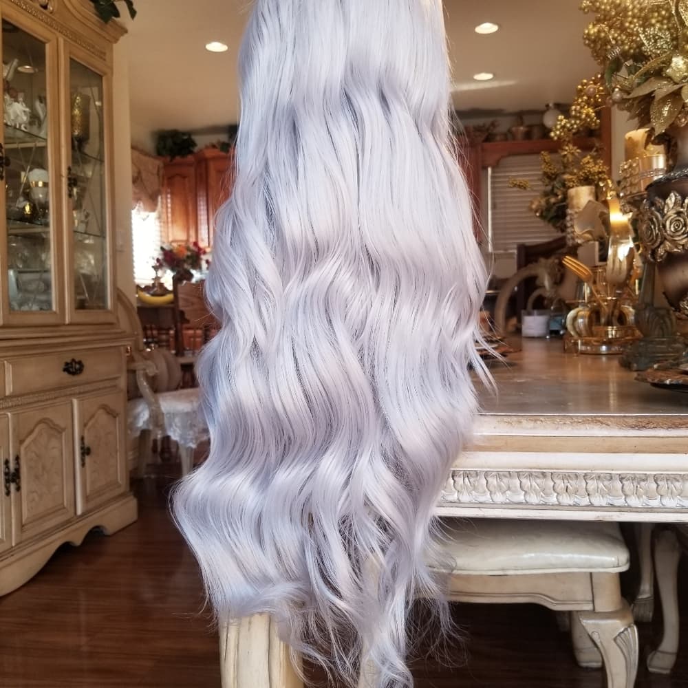 White Gray Beauty Lace Front Wig - Thumbnail 7
