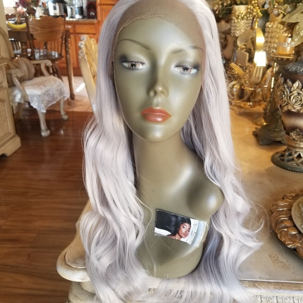White Gray Beauty Lace Front Wig - Thumbnail 2