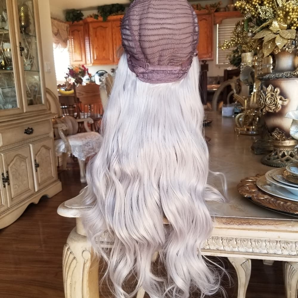 White Gray Beauty Lace Front Wig - Thumbnail 14