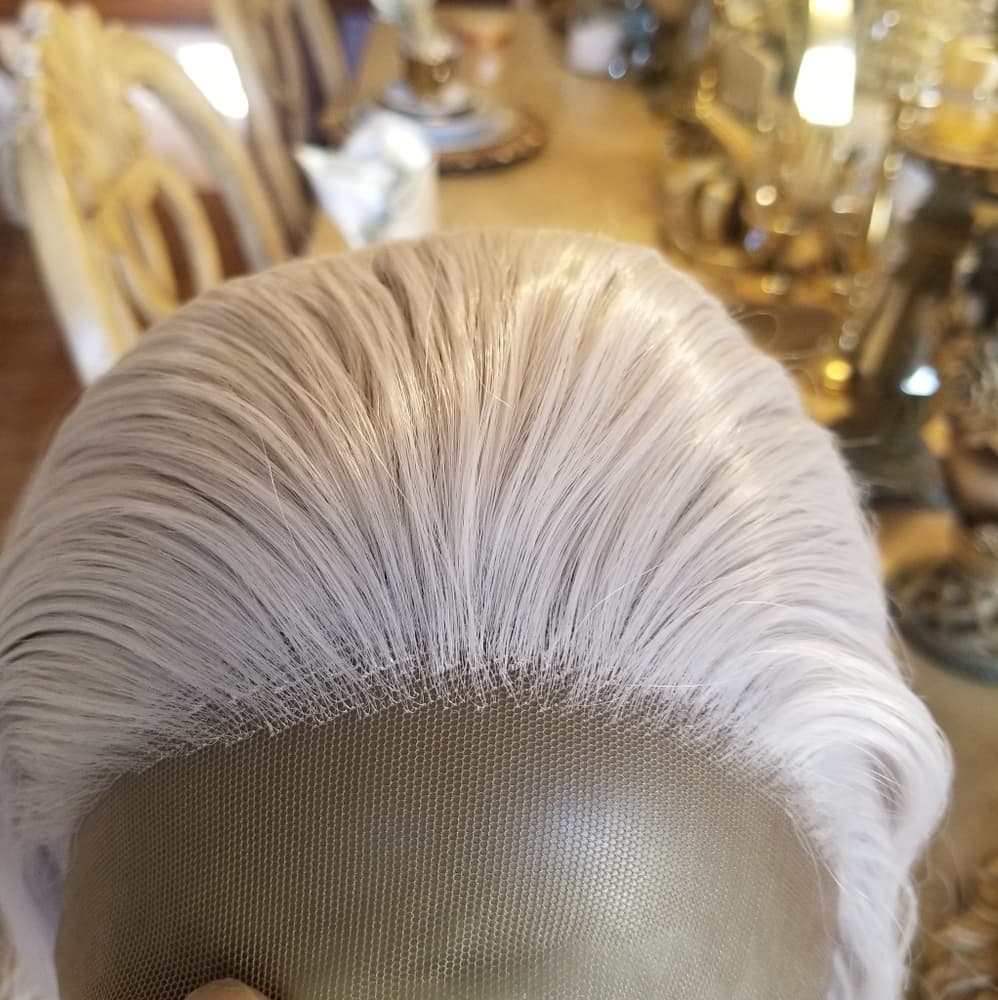 White Gray Beauty Lace Front Wig