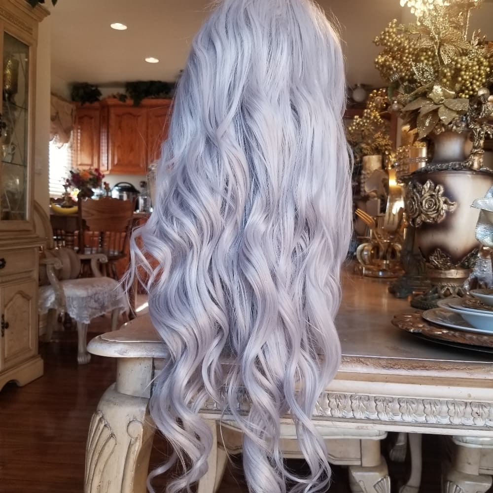 White Gray Beauty Lace Front Wig - Thumbnail 3