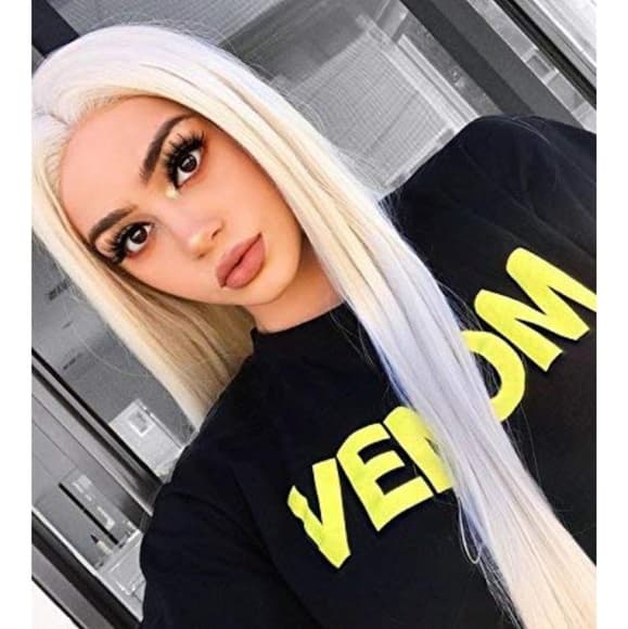 White Blonde Lace Front Wig 24-26 inches - Thumbnail 7
