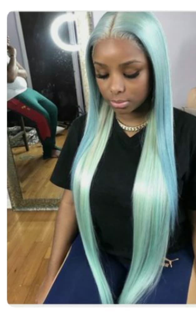 Light Green Mint Lace Front Wig
