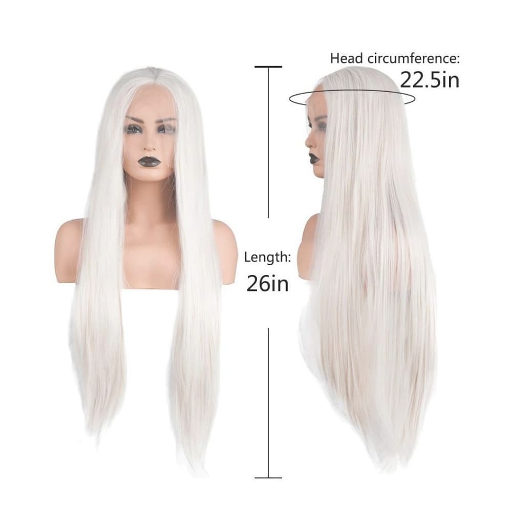 White Blonde Lace Front Wig 24-26 inches - Thumbnail 3