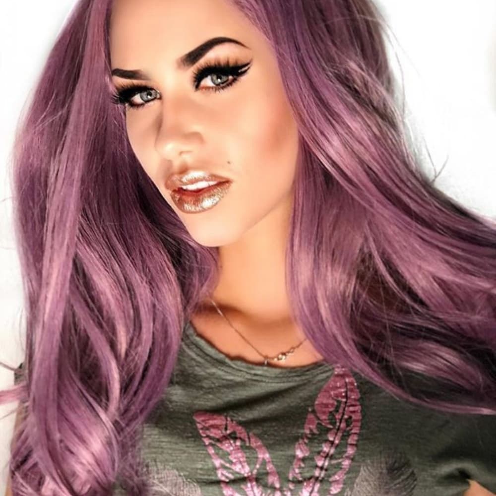 Purple Wavy Beauty Lace Front Wig