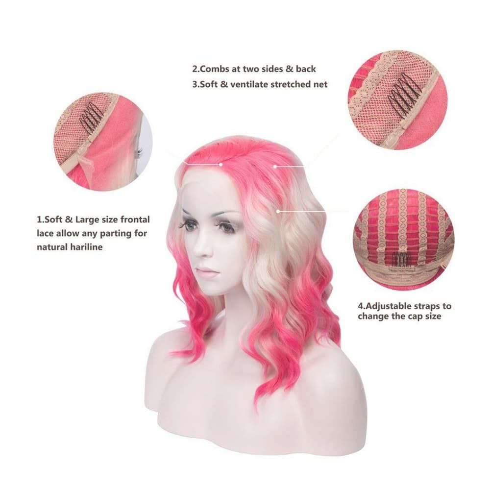 Pink White Beauty Lace Front Wig - Thumbnail 2