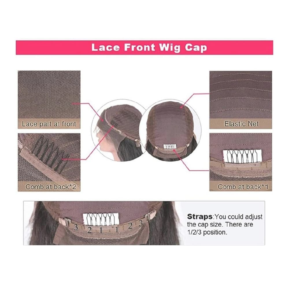 Black Straight Lace Front Wig - Thumbnail 2