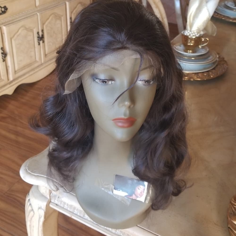 Dark Brown Bodywave Lace Front Wig - Thumbnail 3