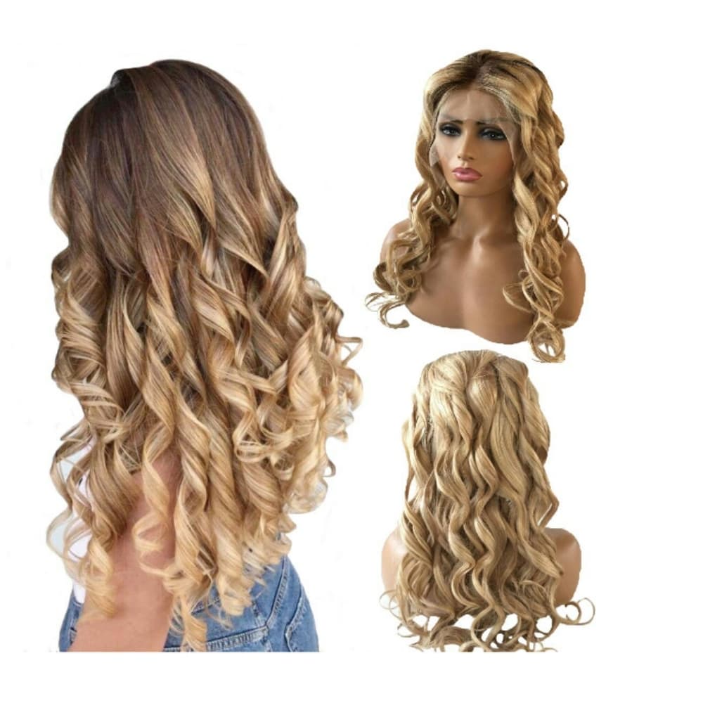 Human Hair Blonde Ombre Lace Front Wig