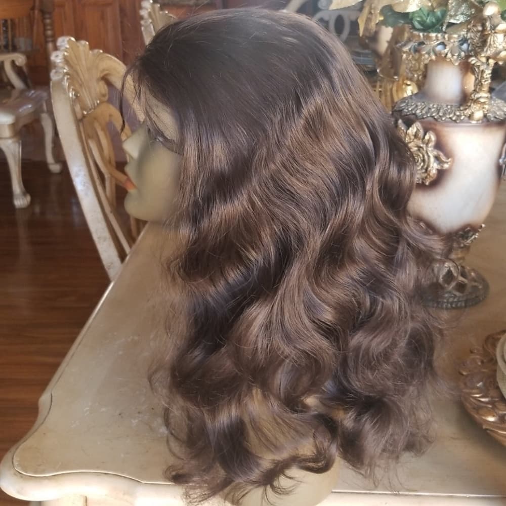 Dark Brown Bodywave Lace Front Wig - Thumbnail 5