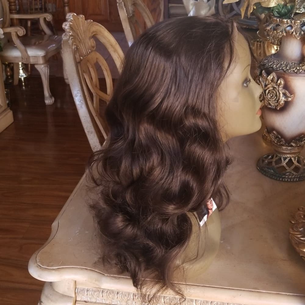 Dark Brown Bodywave Lace Front Wig - Thumbnail 2