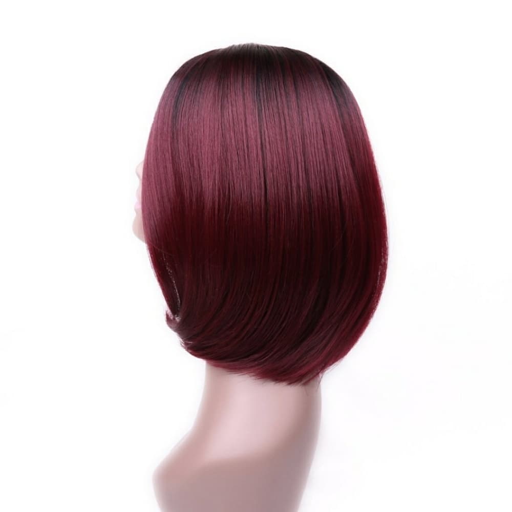 Burgundy Black Ombre Wig - Thumbnail 2