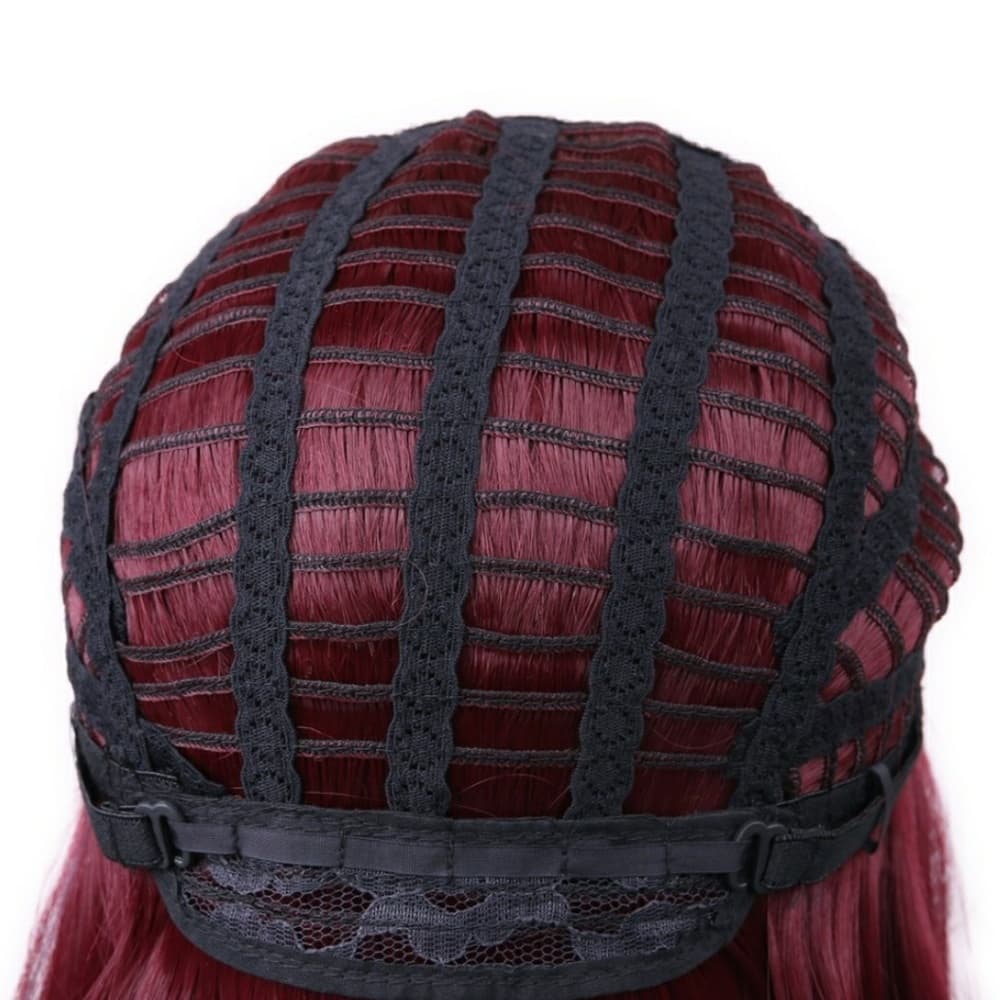 Burgundy Black Ombre Wig - Thumbnail 5