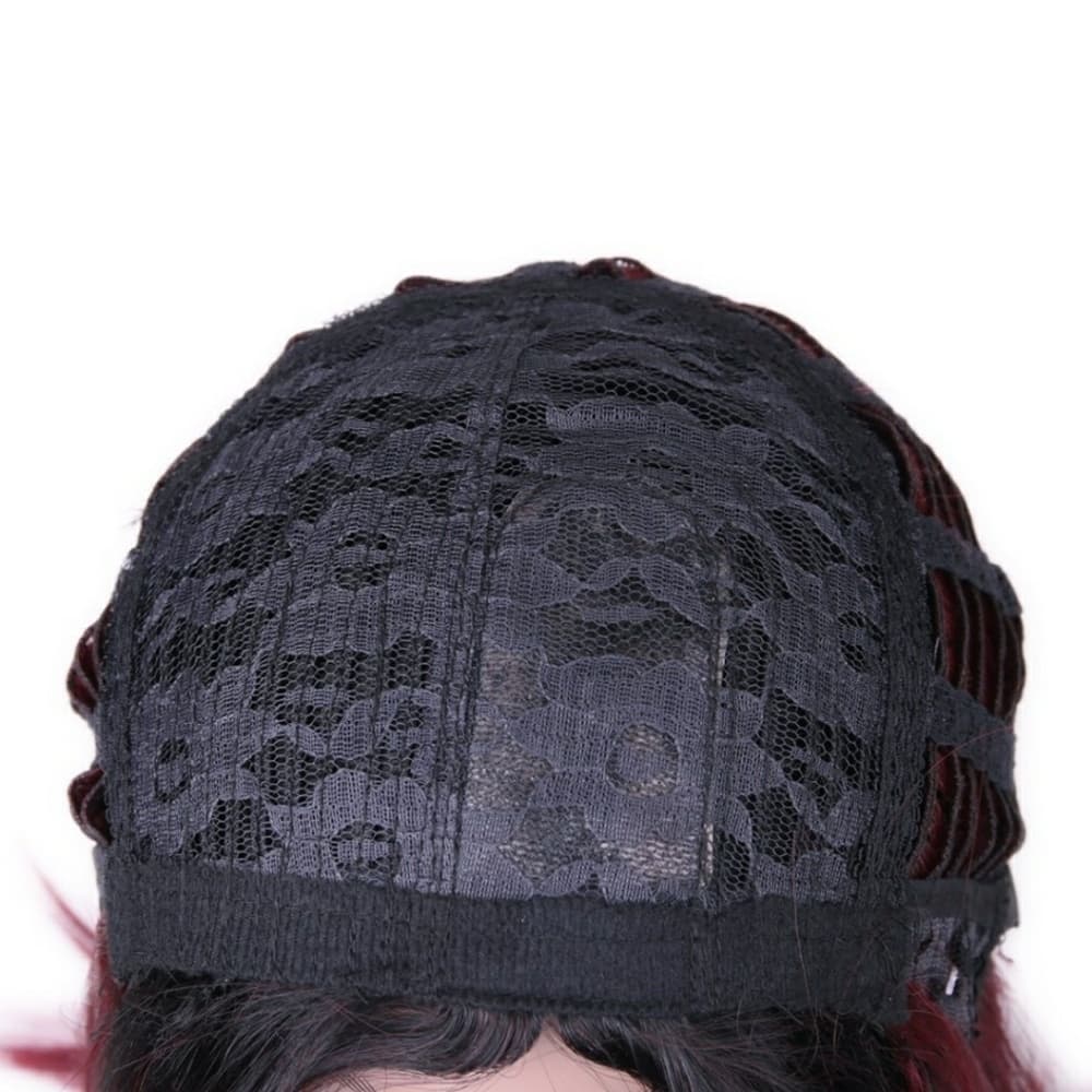 Burgundy Black Ombre Wig - Thumbnail 6