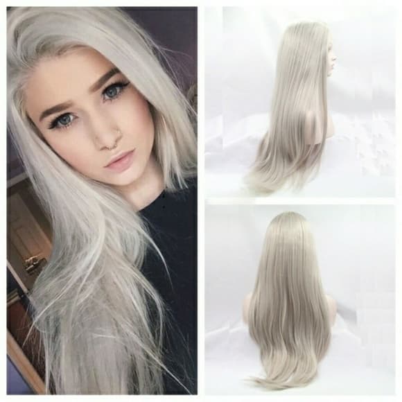 Silver Gray LaceFront Wig 22-26 inches!! - Thumbnail 6