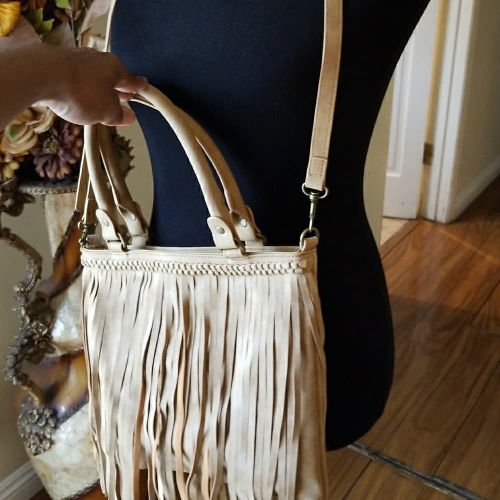 Brown Fringe Beauty Purse - Thumbnail 3