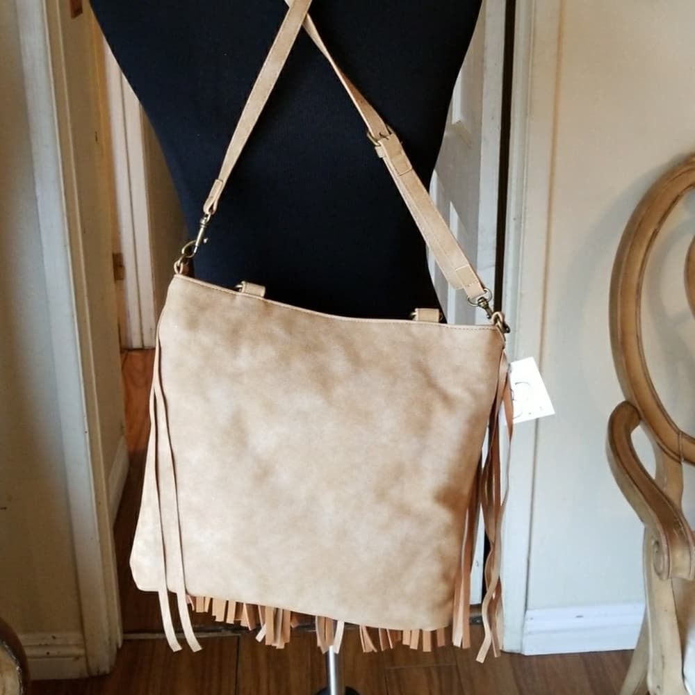 Brown Fringe Beauty Purse - Thumbnail 4