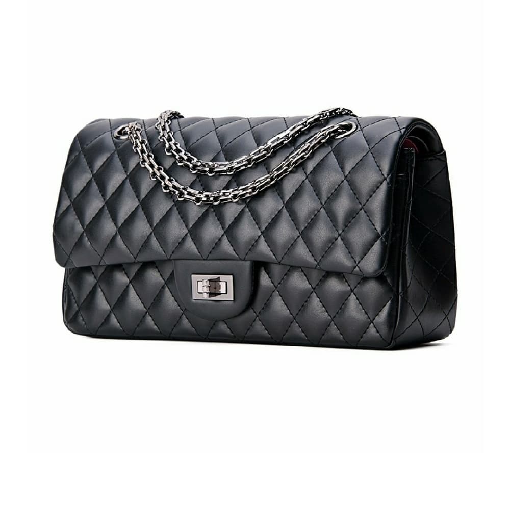 Designer Handbag Lambskin Classic Quilted Grained - Thumbnail 5