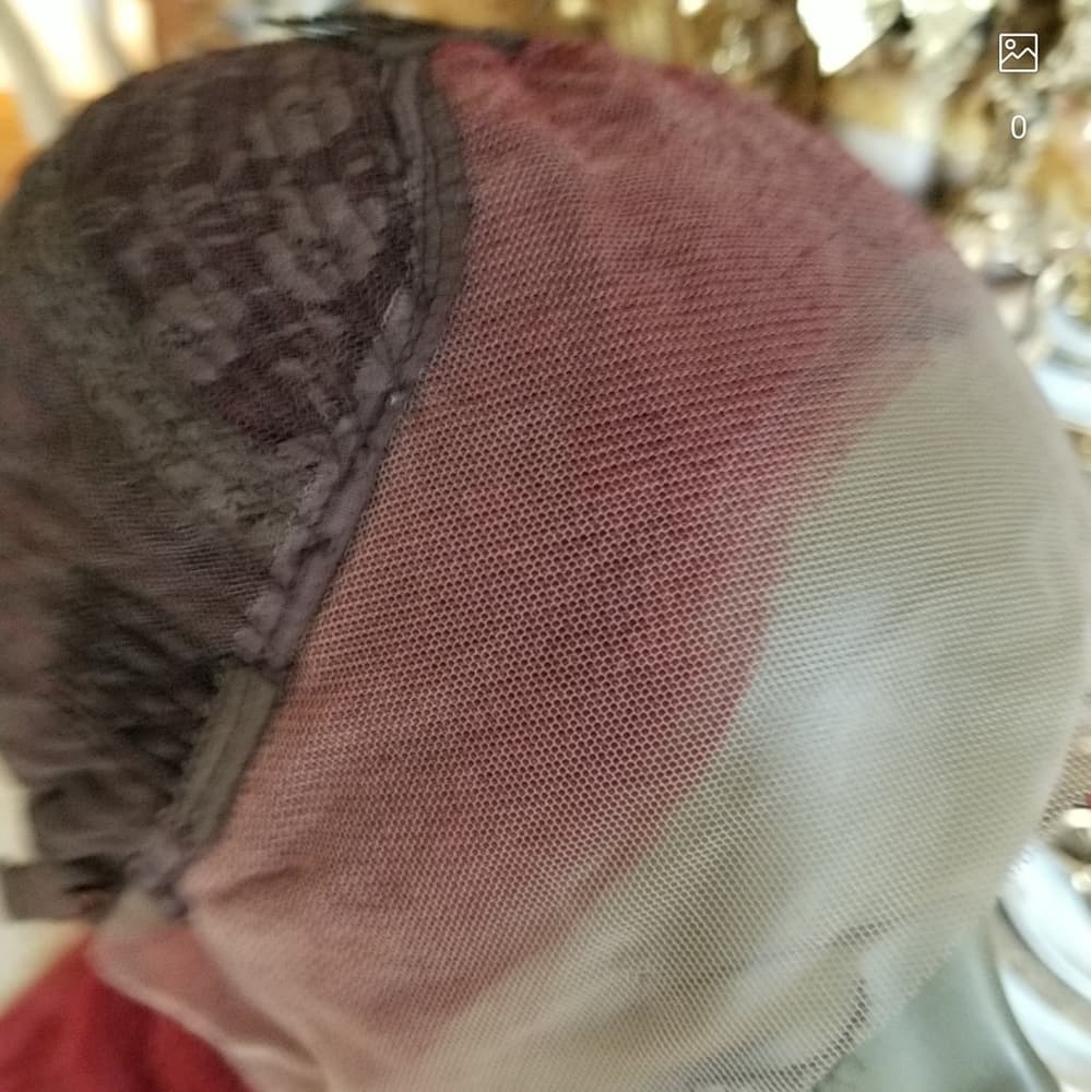 Dark Red Lace Front Wig - Thumbnail 5