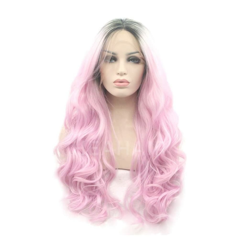 Ombre Pink Beauty Lace Front Wig - Thumbnail 3